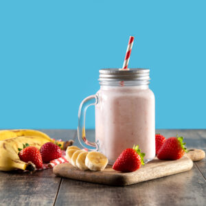 Jordbaer & Banan milkshakes (موز وفريز)